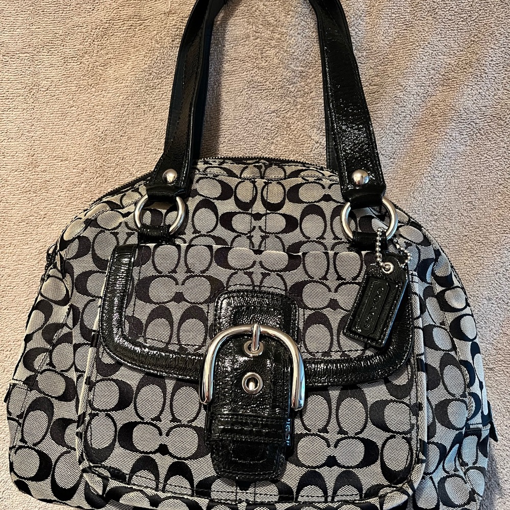 Coach Vintage Signature black handbag